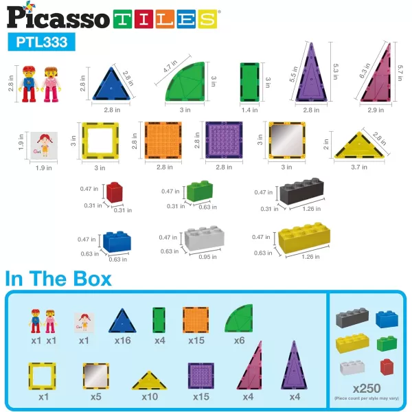 PicassoTiles Magnetic Brick Tiles Combo  80pc Diamond Tile  2pc Car 333pcs Tiles Action Figures Included Diamond Magnet Tile Blocks with Car Truck Vehicle with ReEnforced Hitch and Long BedPicassoTiles Magnetic Brick Tiles Combo  80pc Diamond Tile  2pc Car 333pcs Tiles Action Figures Included Diamond Magnet Tile Blocks with Car Truck Vehicle with ReEnforced Hitch and Long Bed