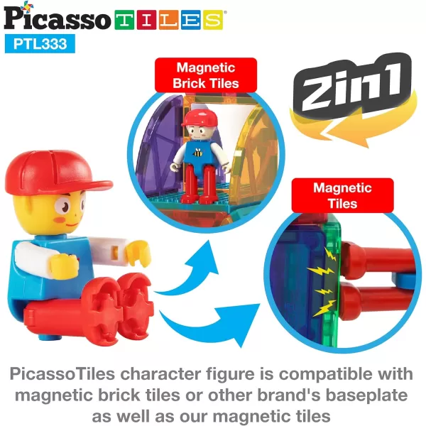 PicassoTiles Magnetic Brick Tiles Combo  80pc Diamond Tile  2pc Car 333pcs Tiles Action Figures Included Diamond Magnet Tile Blocks with Car Truck Vehicle with ReEnforced Hitch and Long BedPicassoTiles Magnetic Brick Tiles Combo  80pc Diamond Tile  2pc Car 333pcs Tiles Action Figures Included Diamond Magnet Tile Blocks with Car Truck Vehicle with ReEnforced Hitch and Long Bed