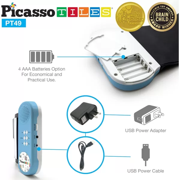 PicassoTiles PT49 Portable Kids 49Key Flexible Roll Up Educational Electronic Digital Music Piano Keyboard w Recording Feature 8 Different Tones 6 Educational Demo Songs amp Buildin Speaker  BluePicassoTiles PT49 Portable Kids 49Key Flexible Roll Up Educational Electronic Digital Music Piano Keyboard w Recording Feature 8 Different Tones 6 Educational Demo Songs amp Buildin Speaker  Blue