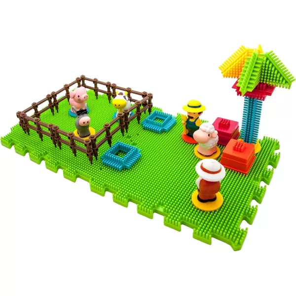 PicassoTiles PTB100 100pcs Bristle Shape 3D Building Blocks Tiles Farm Theme Set Learning Playset STEM Toy Set Educational Kit Child Branin Development Preschool Kindergarten ToyPicassoTiles PTB100 100pcs Bristle Shape 3D Building Blocks Tiles Farm Theme Set Learning Playset STEM Toy Set Educational Kit Child Branin Development Preschool Kindergarten Toy