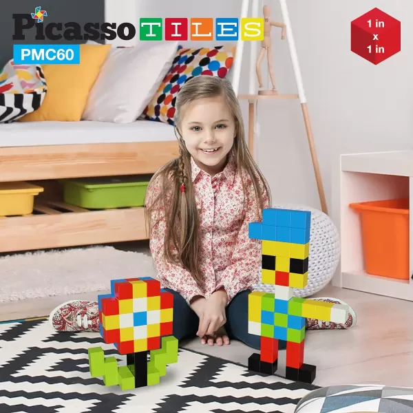 PicassoTiles Pixel Magnetic Puzzle Cube 102pcs  60pc 1 Mix amp Match Cubes w 50 Free Idea Book Sensory Toy STEAM Education Learning Building Block Construction Set Stacking Magnet Kit for Age 3PicassoTiles Pixel Magnetic Puzzle Cube 102pcs  60pc 1 Mix amp Match Cubes w 50 Free Idea Book Sensory Toy STEAM Education Learning Building Block Construction Set Stacking Magnet Kit for Age 3