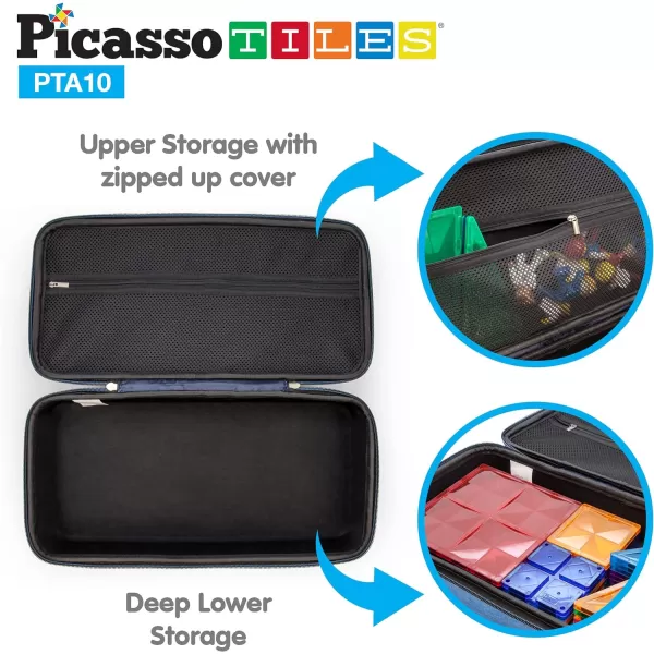 PicassoTiles Portable Toy Carry Case  353pc Magnetic Tile Combo Set Magnetic Tiles Construction Blocks Travel Bag EVA Storage Organizer Box Action Figure Character Accessory Magnetic Brick TilePicassoTiles Portable Toy Carry Case  353pc Magnetic Tile Combo Set Magnetic Tiles Construction Blocks Travel Bag EVA Storage Organizer Box Action Figure Character Accessory Magnetic Brick Tile