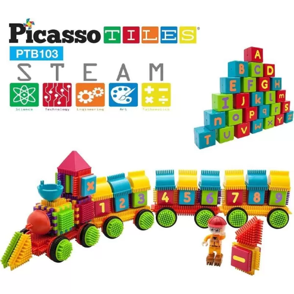 Picasso Toys PTB103 Alphabet amp Numerical Train 103pc Hedgehog Block Shape Blocks Building Tiles Set Construction Learning Toy Stacking Educational Block Creativity Beyond Imagination InspirationalPicasso Toys PTB103 Alphabet amp Numerical Train 103pc Hedgehog Block Shape Blocks Building Tiles Set Construction Learning Toy Stacking Educational Block Creativity Beyond Imagination Inspirational