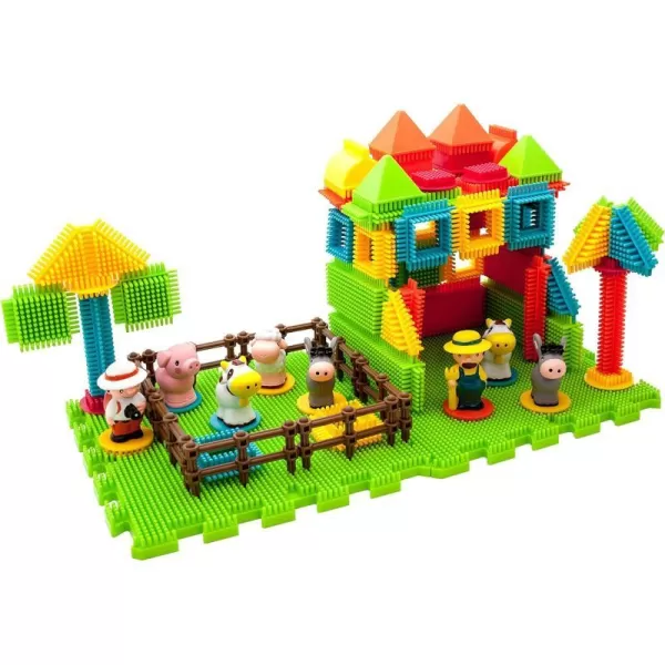 PicassoTiles PTB100 100pcs Bristle Shape 3D Building Blocks Tiles Farm Theme Set Learning Playset STEM Toy Set Educational Kit Child Branin Development Preschool Kindergarten ToyPicassoTiles PTB100 100pcs Bristle Shape 3D Building Blocks Tiles Farm Theme Set Learning Playset STEM Toy Set Educational Kit Child Branin Development Preschool Kindergarten Toy