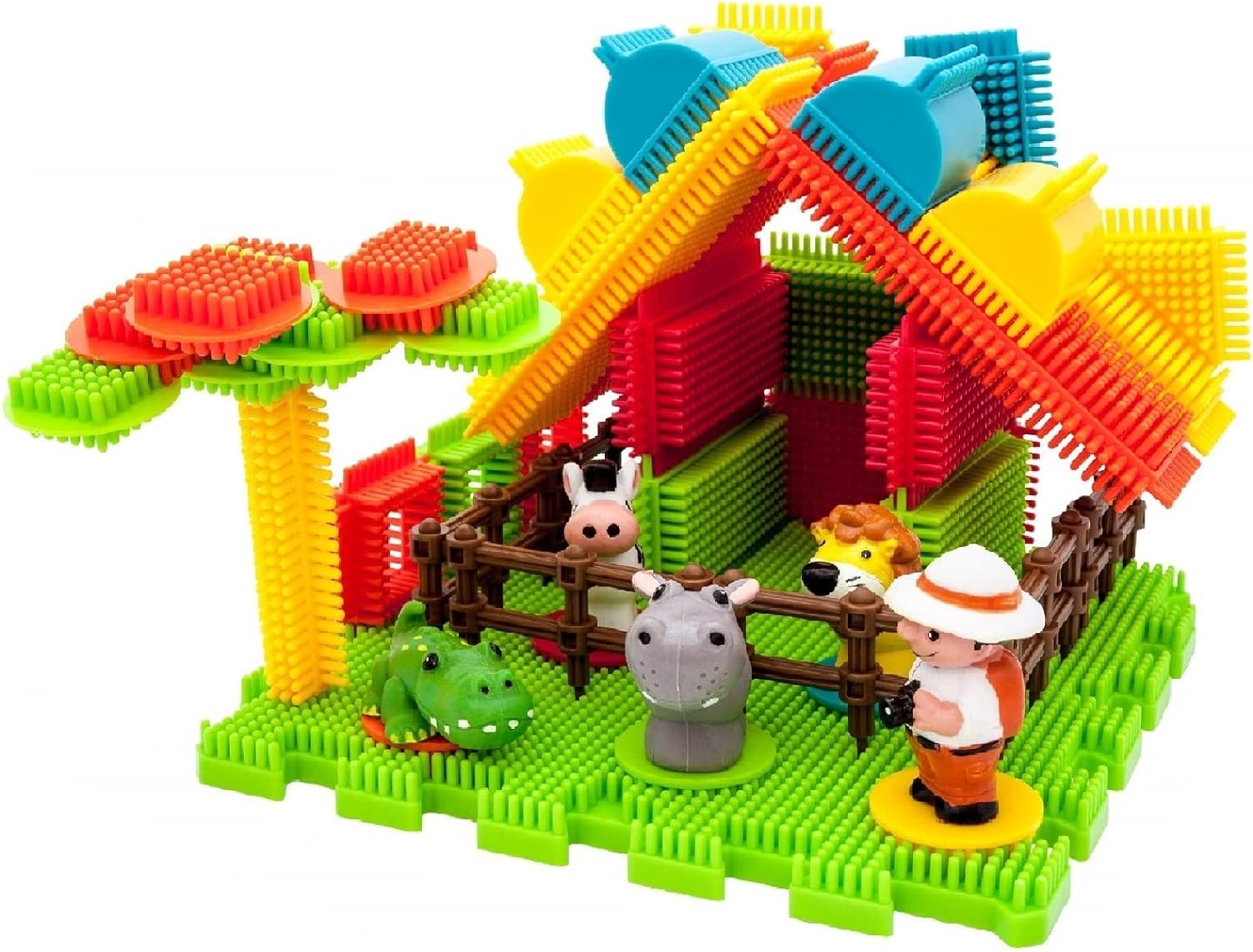 Picasso Toys PTB100 100pcs Hedgehog Block 3D Building Blocks Tiles Safari Theme Set Learning Playset STEM Toy Set Educational Kit Child Brain Development Preschool Kindergarten Toy for Age 3 amp UpPicasso Toys PTB100 100pcs Hedgehog Block 3D Building Blocks Tiles Safari Theme Set Learning Playset STEM Toy Set Educational Kit Child Brain Development Preschool Kindergarten Toy for Age 3 amp Up