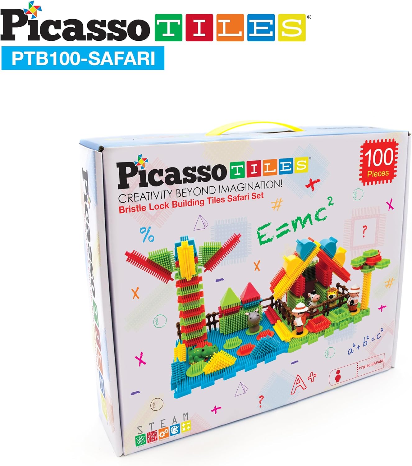 Picasso Toys PTB100 100pcs Hedgehog Block 3D Building Blocks Tiles Safari Theme Set Learning Playset STEM Toy Set Educational Kit Child Brain Development Preschool Kindergarten Toy for Age 3 amp UpPicasso Toys PTB100 100pcs Hedgehog Block 3D Building Blocks Tiles Safari Theme Set Learning Playset STEM Toy Set Educational Kit Child Brain Development Preschool Kindergarten Toy for Age 3 amp Up