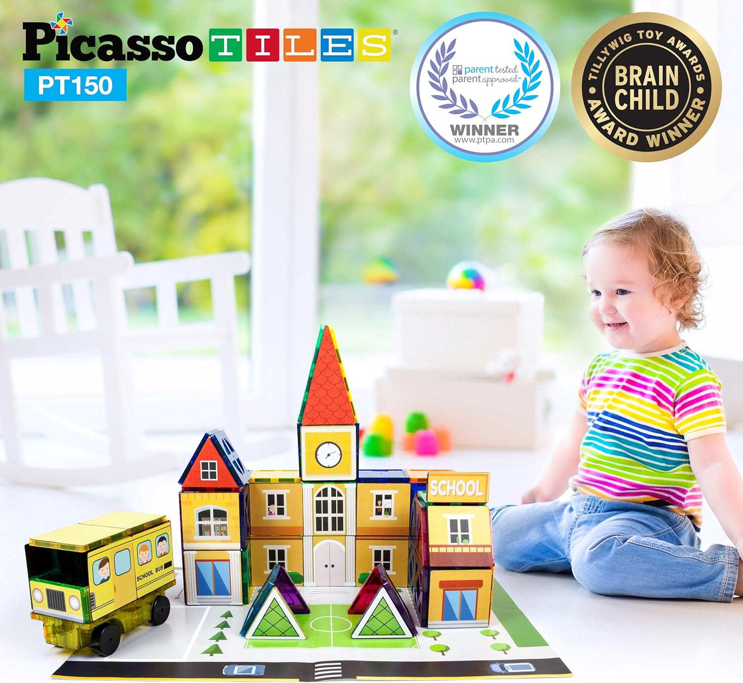 PicassoTiles 3in1 Theme Set School Hospital Police Station Magnet Self Adhesive Backing StickOn Sheet Combo w Car Magnet Building Block Playset STEM Learning Construction Brain Development KitPicassoTiles 3in1 Theme Set School Hospital Police Station Magnet Self Adhesive Backing StickOn Sheet Combo w Car Magnet Building Block Playset STEM Learning Construction Brain Development Kit