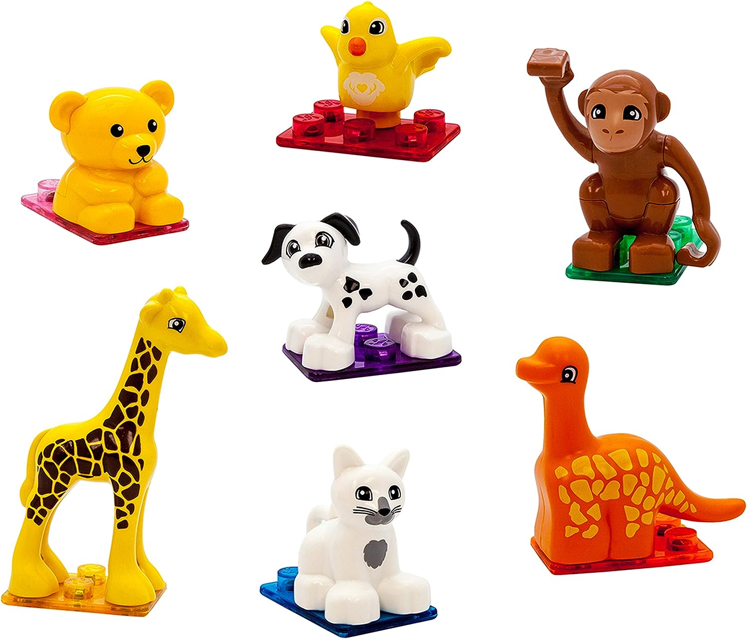 PicassoTiles 7pc Magnetic Animal Action Figure Set for Magnet Building Block Educational STEM Learning Kit Construction Toy Pretend Playset Child Brain Development HandEye Coordination Training PTA07PicassoTiles 7pc Magnetic Animal Action Figure Set for Magnet Building Block Educational STEM Learning Kit Construction Toy Pretend Playset Child Brain Development HandEye Coordination Training PTA07