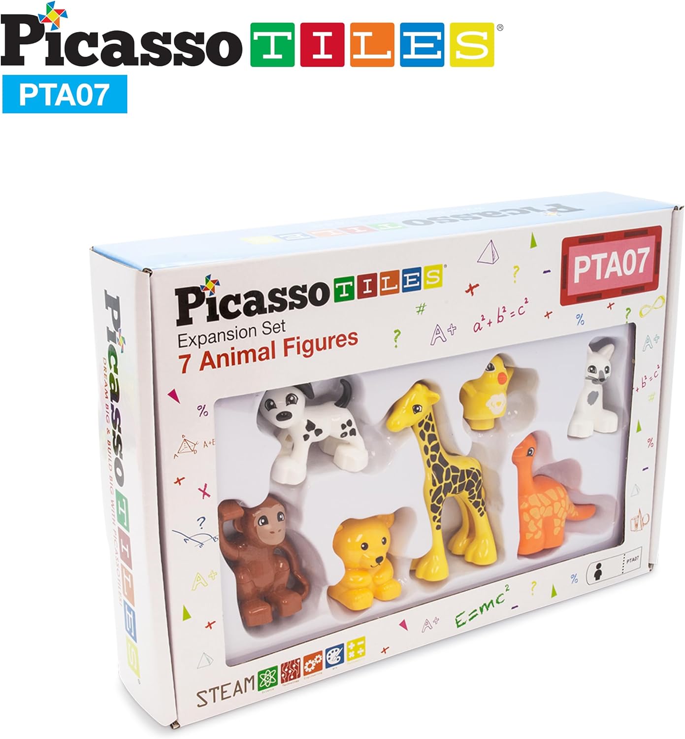 PicassoTiles 7pc Magnetic Animal Action Figure Set for Magnet Building Block Educational STEM Learning Kit Construction Toy Pretend Playset Child Brain Development HandEye Coordination Training PTA07PicassoTiles 7pc Magnetic Animal Action Figure Set for Magnet Building Block Educational STEM Learning Kit Construction Toy Pretend Playset Child Brain Development HandEye Coordination Training PTA07