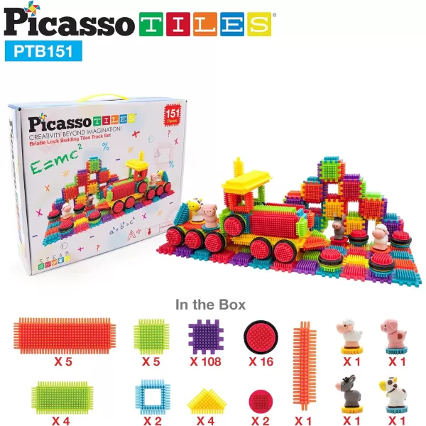 Picasso Toys PTB151 151pcs Hedgehog Block Block STEM Building Tiles Truck Theme Set Learning Playset STEM Toy Set Educational Kit Child Brain Development Preschool Kindergarten Toy wAnimal FiguresPicasso Toys PTB151 151pcs Hedgehog Block Block STEM Building Tiles Truck Theme Set Learning Playset STEM Toy Set Educational Kit Child Brain Development Preschool Kindergarten Toy wAnimal Figures