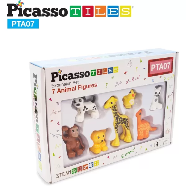 PicassoTiles 7pc Magnetic Animal Action Figure Set for Magnet Building Block Educational STEM Learning Kit Construction Toy Pretend Playset Child Brain Development HandEye Coordination Training PTA07PicassoTiles 7pc Magnetic Animal Action Figure Set for Magnet Building Block Educational STEM Learning Kit Construction Toy Pretend Playset Child Brain Development HandEye Coordination Training PTA07