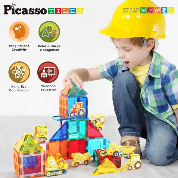 PicassoTiles 8pc Magnet Building Tile Blocks Addon 8 Magnetized Action Figures Construction Vehicle Zoo Animal Theme Compatible with Magnetic Build Tiles Playset STEM Learning Girls Boys Ages 3 PTA21PicassoTiles 8pc Magnet Building Tile Blocks Addon 8 Magnetized Action Figures Construction Vehicle Zoo Animal Theme Compatible with Magnetic Build Tiles Playset STEM Learning Girls Boys Ages 3 PTA21