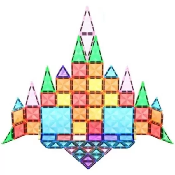 PicassoTiles 30 Piece Magnetic Tiles Building Blocks Mini Size Diamond Series Magnet Toys Travel Size OnTheGo Magnet Construction Sensory Toys Gifts Educational Set STEM Learning Kit Playset PTM3080pc