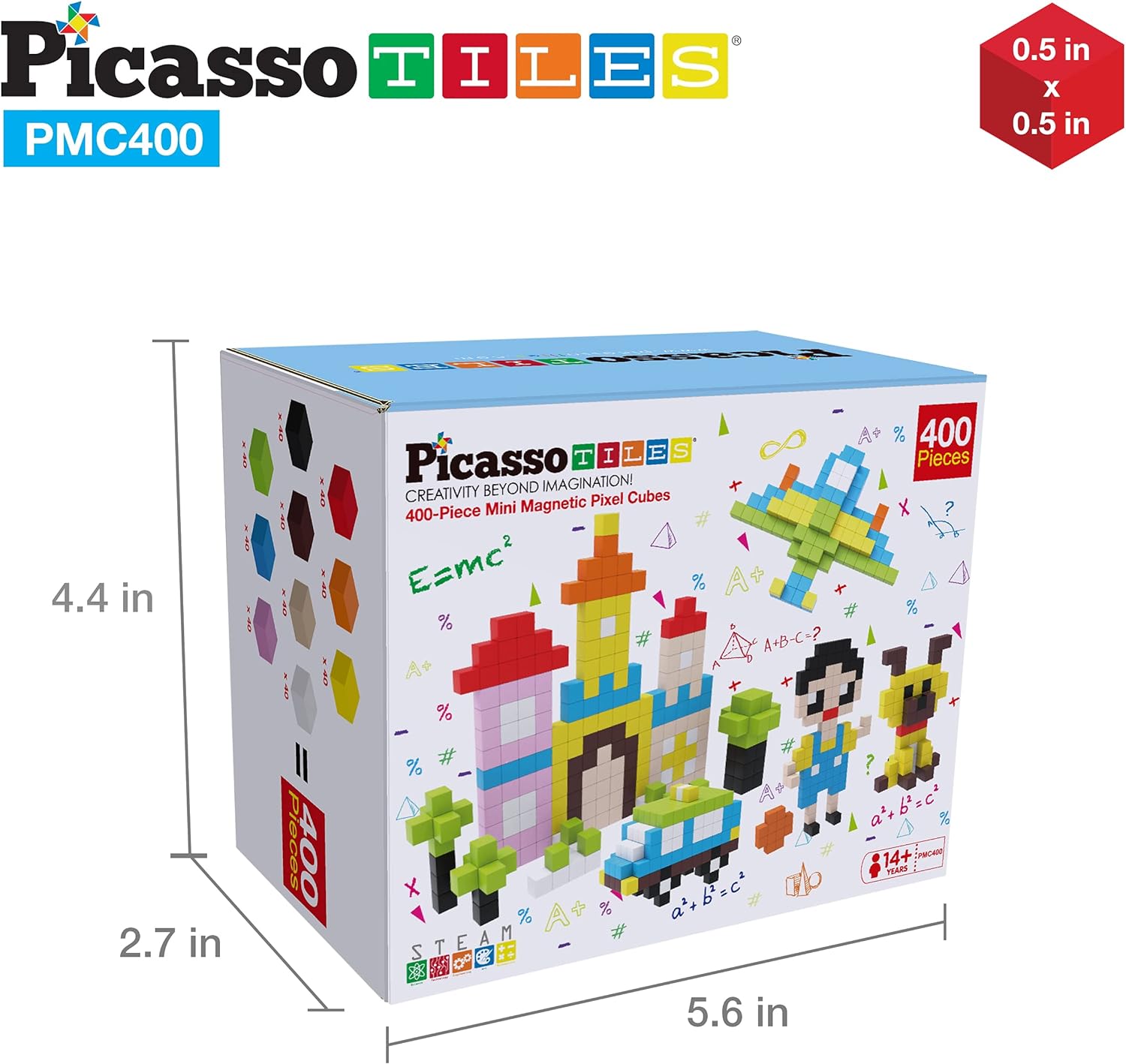 PicassoTiles 05 Pixel Magnetic Puzzle Cube 400 Piece Mix amp Match Cubes Sensory Toys STEAM Education Learning Building Block Magnets Children Construction Toy Set Stacking Magnet Creative Kit PMC400PicassoTiles 05 Pixel Magnetic Puzzle Cube 400 Piece Mix amp Match Cubes Sensory Toys STEAM Education Learning Building Block Magnets Children Construction Toy Set Stacking Magnet Creative Kit PMC400