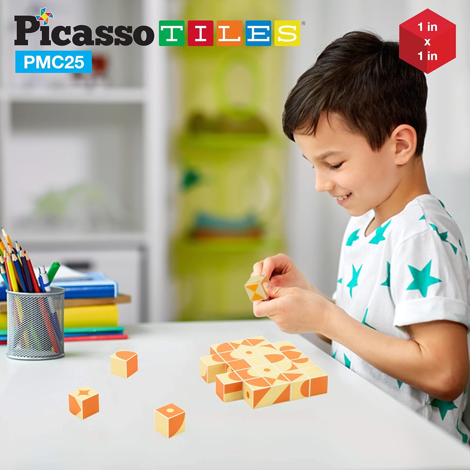 PicassoTiles 102 Pieces 1 Magnetic Toy Building Block Cubes Building Block 3D Cube Construction Cubes Magnet Sensory Toys Gifts Educational with Free Idea Book for Kid Boy Girl amp Toddler PMC102Rabbit 25PC