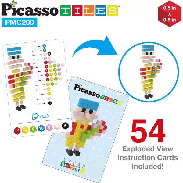 PicassoTiles 05 Pixel Magnetic Puzzle Cube 200 Piece Mix amp Match Cubes Sensory Toys STEAM Education Learning Building Block Magnets Children Construction Toy Set Stacking Magnet Creative Kit PMC200PicassoTiles 05 Pixel Magnetic Puzzle Cube 200 Piece Mix amp Match Cubes Sensory Toys STEAM Education Learning Building Block Magnets Children Construction Toy Set Stacking Magnet Creative Kit PMC200