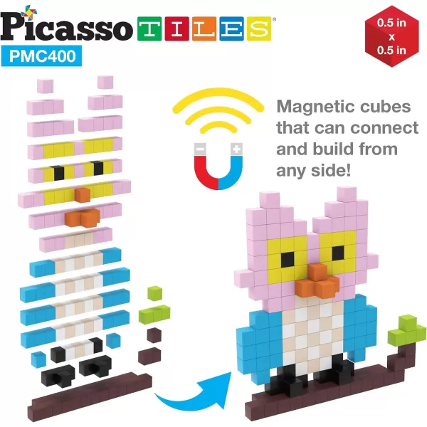 PicassoTiles 05 Pixel Magnetic Puzzle Cube 400 Piece Mix amp Match Cubes Sensory Toys STEAM Education Learning Building Block Magnets Children Construction Toy Set Stacking Magnet Creative Kit PMC400PicassoTiles 05 Pixel Magnetic Puzzle Cube 400 Piece Mix amp Match Cubes Sensory Toys STEAM Education Learning Building Block Magnets Children Construction Toy Set Stacking Magnet Creative Kit PMC400