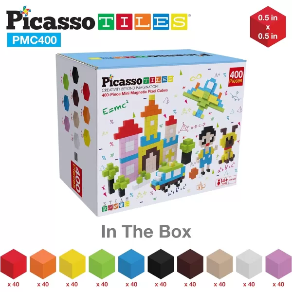 PicassoTiles 05 Pixel Magnetic Puzzle Cube 400 Piece Mix amp Match Cubes Sensory Toys STEAM Education Learning Building Block Magnets Children Construction Toy Set Stacking Magnet Creative Kit PMC400PicassoTiles 05 Pixel Magnetic Puzzle Cube 400 Piece Mix amp Match Cubes Sensory Toys STEAM Education Learning Building Block Magnets Children Construction Toy Set Stacking Magnet Creative Kit PMC400