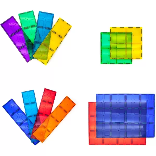 PicassoTiles 28 Piece 12x9 12x3 9x3 Large Stabilizer Building Block Base 28pc Jumbo XL Plate Foundation Kit Magnetic Building Blocks Magnet Tiles Educational Construction Stacking STEM Toy SetPT12