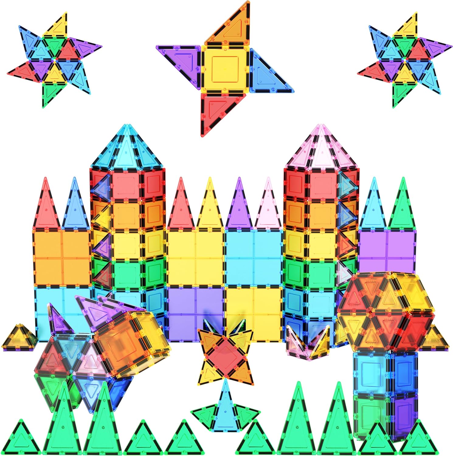 PicassoTiles 100 Piece Set 100pcs Magnet Building Tiles Clear Magnetic 3D Blocks Construction Playboards Creativity Beyond Imagination Inspirational Recreational Educational ConventionalPicassoTiles 100 Piece Set 100pcs Magnet Building Tiles Clear Magnetic 3D Blocks Construction Playboards Creativity Beyond Imagination Inspirational Recreational Educational Conventional