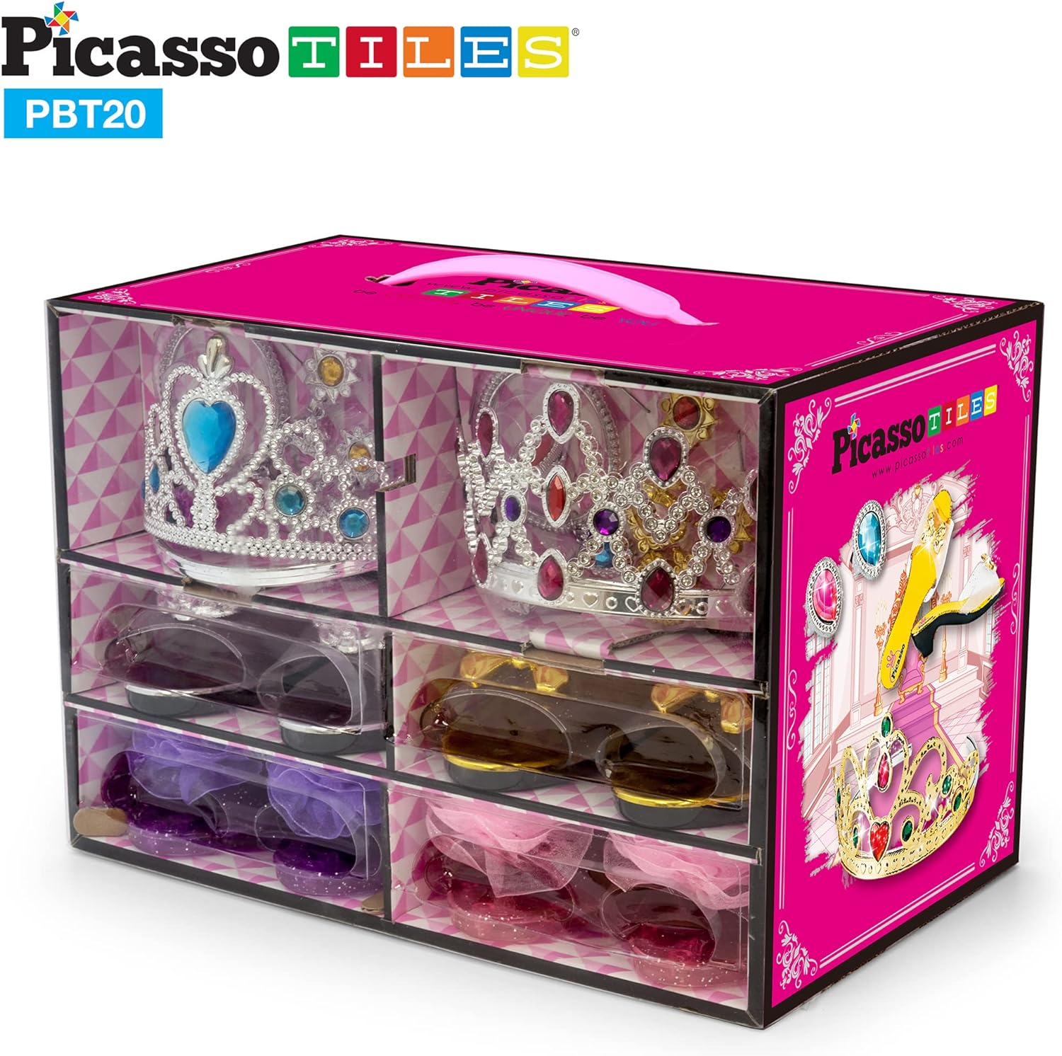 PicassoTiles Kids 20 Piece Fairytale Royal Princess Dress Up Pretend Play Tiara Jewelry Boutique Shoes amp Fashion Accessories Toy Collection for Girls Children Ages 5 STEM Creative Imagination ToysPicassoTiles Kids 20 Piece Fairytale Royal Princess Dress Up Pretend Play Tiara Jewelry Boutique Shoes amp Fashion Accessories Toy Collection for Girls Children Ages 5 STEM Creative Imagination Toys