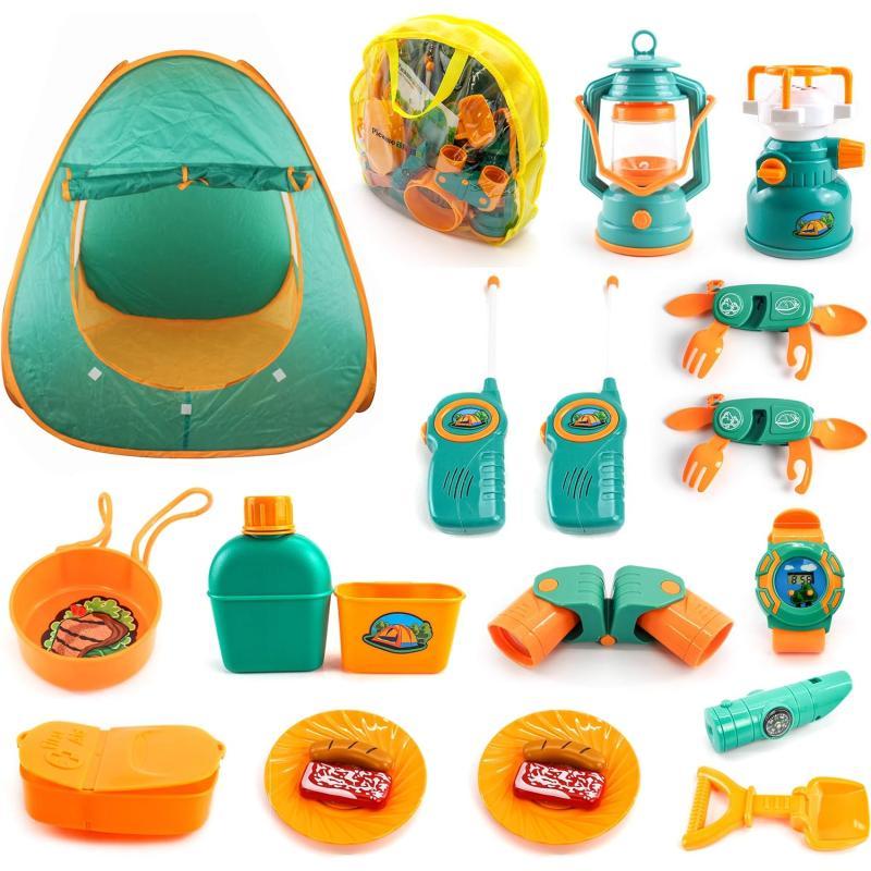 PicassoTiles 20 PCs Camping Gear Tools Adventure Set Including Walkie Talkie Camp Tent Binoculars Watch Compass Whistles Stove and Many More Camping Gear Perfectly Fit Backpack for Travel PlayPicassoTiles 20 PCs Camping Gear Tools Adventure Set Including Walkie Talkie Camp Tent Binoculars Watch Compass Whistles Stove and Many More Camping Gear Perfectly Fit Backpack for Travel Play