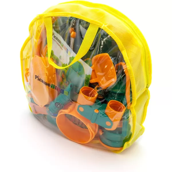 PicassoTiles 20 PCs Camping Gear Tools Adventure Set Including Walkie Talkie Camp Tent Binoculars Watch Compass Whistles Stove and Many More Camping Gear Perfectly Fit Backpack for Travel PlayPicassoTiles 20 PCs Camping Gear Tools Adventure Set Including Walkie Talkie Camp Tent Binoculars Watch Compass Whistles Stove and Many More Camping Gear Perfectly Fit Backpack for Travel Play