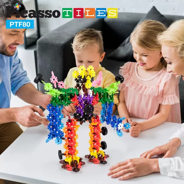 PicassoTiles Building Chips 600 Pieces Interlocking Construction Chips Creative Disc Block Toy Set STEM Learning Toys for Early Education and Child Brain Development Kids Boys Girls Age 3 and Up PTF60PTF80