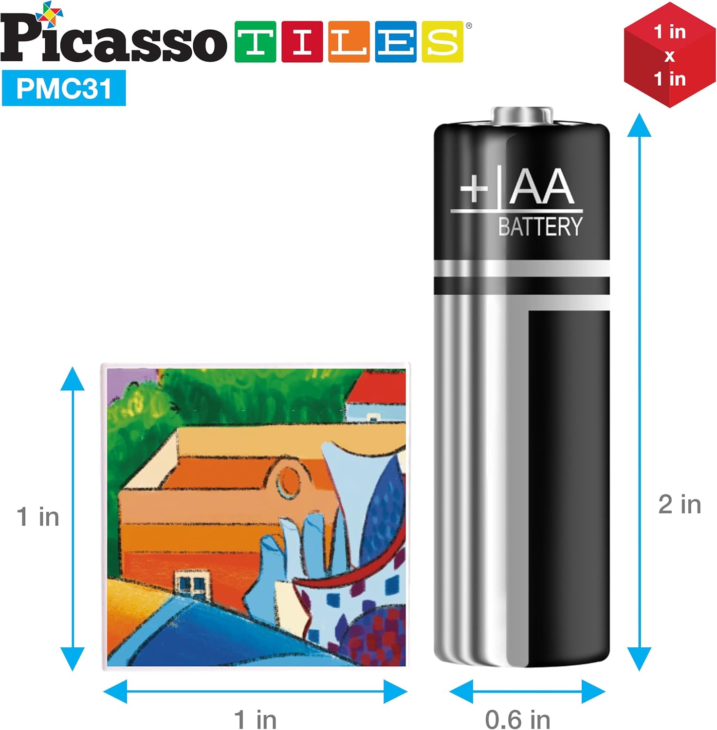 Picasso Cubes 1 Magnetic Puzzle Cubes 108 Piece Magnet Construction Building Block Set Sensory Toy Early Education STEM Learning Free Ideabook with 50 Ideas Children Age 3 Boy Girl PMC108FrameArt