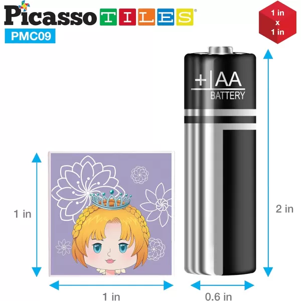 Picasso Cubes 1 Magnetic Puzzle Cubes 108 Piece Magnet Construction Building Block Set Sensory Toy Early Education STEM Learning Free Ideabook with 50 Ideas Children Age 3 Boy Girl PMC108Kid