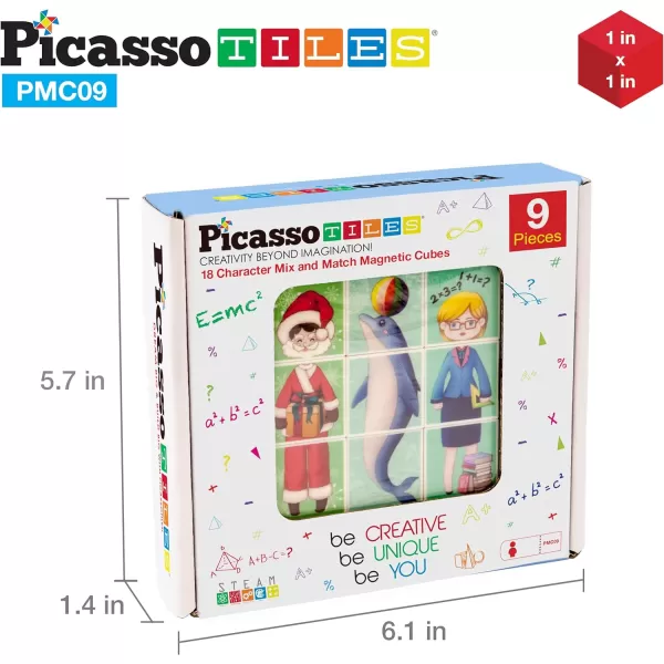 Picasso Cubes 1 Magnetic Puzzle Cubes 108 Piece Magnet Construction Building Block Set Sensory Toy Early Education STEM Learning Free Ideabook with 50 Ideas Children Age 3 Boy Girl PMC108Kid