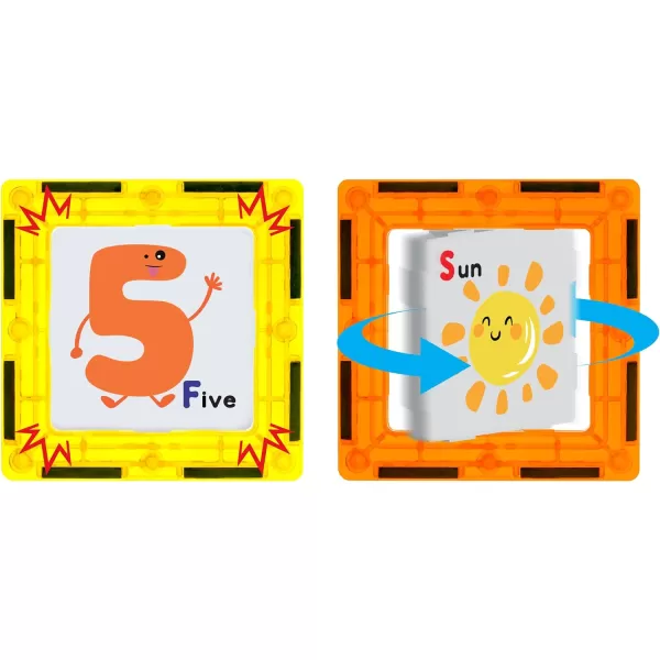 PicassoTiles 42 Piece Magnetic Building Blocks with 32pc Tiles and 10pc Clickin Educational Graphic Arts Magnet Construction Toy Set STEM Learning Playset Child Brain Development Stacking PlayboardPicassoTiles 42 Piece Magnetic Building Blocks with 32pc Tiles and 10pc Clickin Educational Graphic Arts Magnet Construction Toy Set STEM Learning Playset Child Brain Development Stacking Playboard