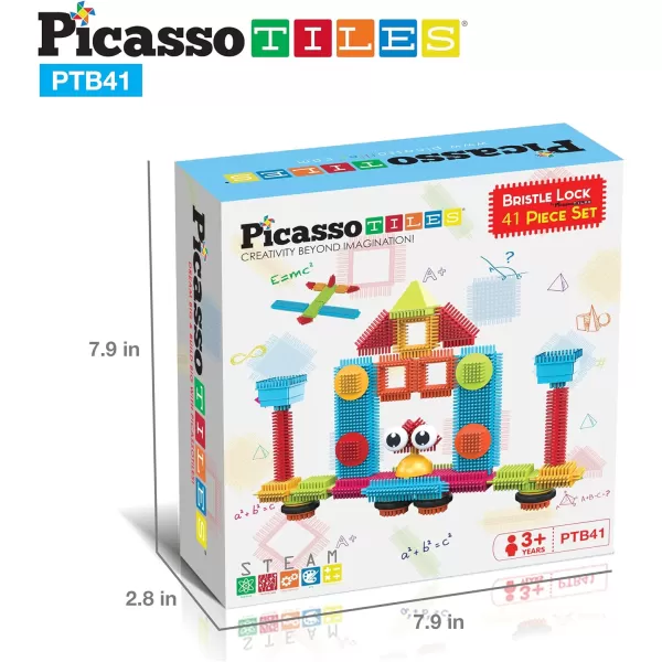 PicassoTiles 600pc Construction Toy Straw Building Set Children STEM Learning Interlocking Building Toys Creative Straw Connecting Builder Kits Early Education Kit for Kids Boys amp Girls Ages 3 PTS600Brstle41pc