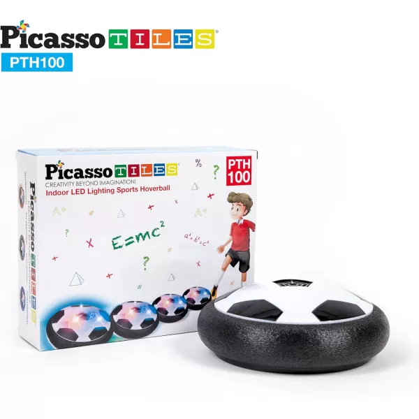 PicassoTiles Soccer Hoverball Air Hockey Electric Power Airlifted Hover Ball Indoor Floating Airflow Hovering LED Light and Soft Bumper Battery Powered Training and Playing Age 3 and up PTH100PicassoTiles Soccer Hoverball Air Hockey Electric Power Airlifted Hover Ball Indoor Floating Airflow Hovering LED Light and Soft Bumper Battery Powered Training and Playing Age 3 and up PTH100