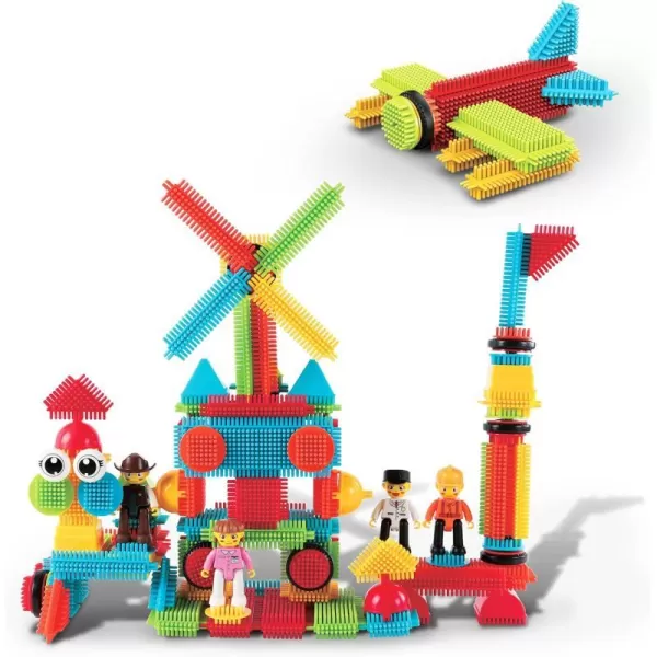 PicassoTiles 600pc Construction Toy Straw Building Set Children STEM Learning Interlocking Building Toys Creative Straw Connecting Builder Kits Early Education Kit for Kids Boys amp Girls Ages 3 PTS600Brstle116pc