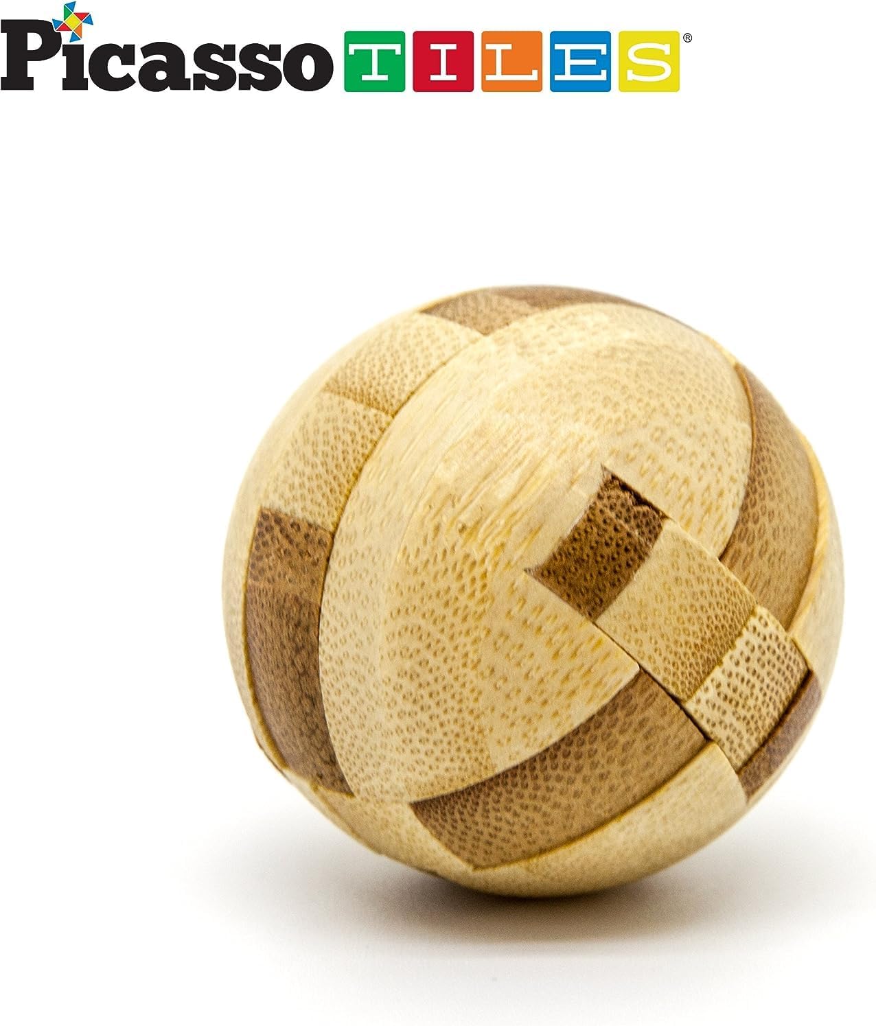 PicassoTiles 8 Styles Interlocking Sensory Toys Wooden Burr Cube Ball and Barrels Logic Skill Genius Puzzle Brain Teaser Games ampamp Intellectual 3D Assembling Educational Toy Set for Kids ampamp Adults PTP08Wood 8styles