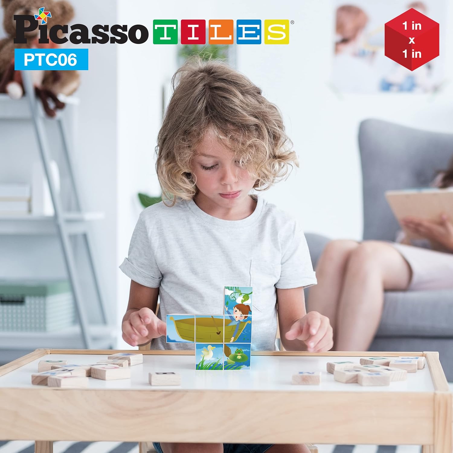 PicassoTiles Magnet Cube Winter Ice Themed Mix and Match Building Block Castle Construction Toy with 7 Magnetic Cubed Character Action Figures STEM Learning Education Sensory Pretend Play Age 3 PMC72Girl