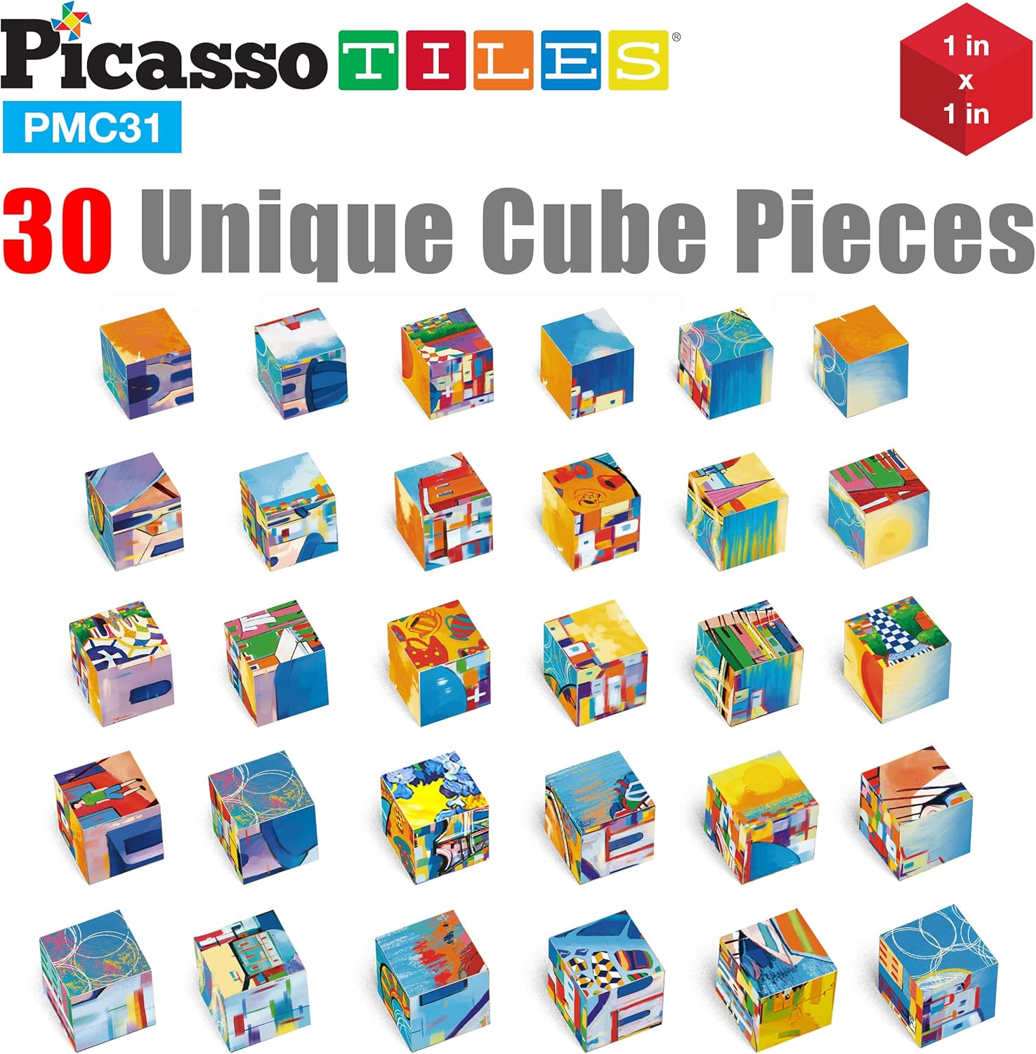 PicassoTiles Magnet Cube Winter Ice Themed Mix and Match Building Block Castle Construction Toy with 7 Magnetic Cubed Character Action Figures STEM Learning Education Sensory Pretend Play Age 3 PMC72FrameArt