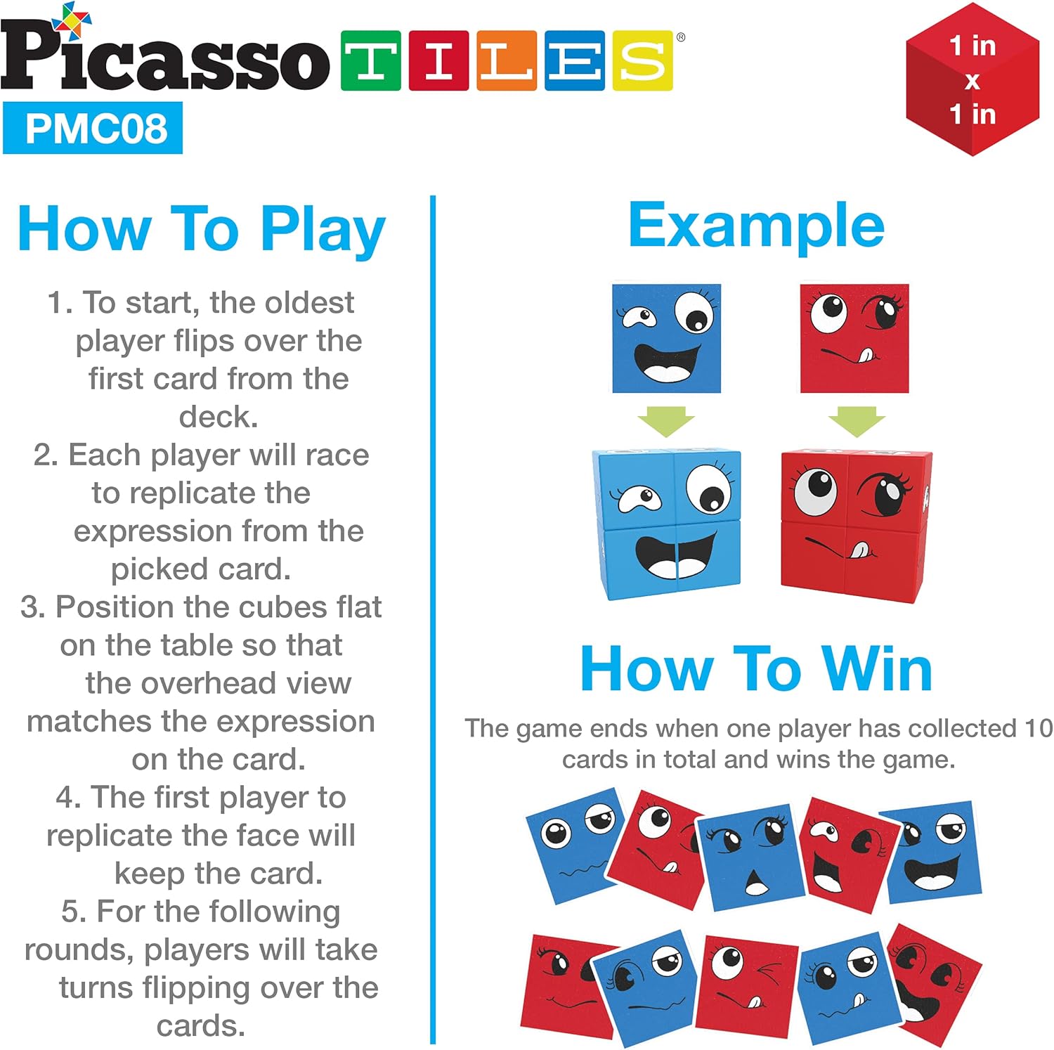 PicassoTiles Magnet Cube Winter Ice Themed Mix and Match Building Block Castle Construction Toy with 7 Magnetic Cubed Character Action Figures STEM Learning Education Sensory Pretend Play Age 3 PMC72Smile