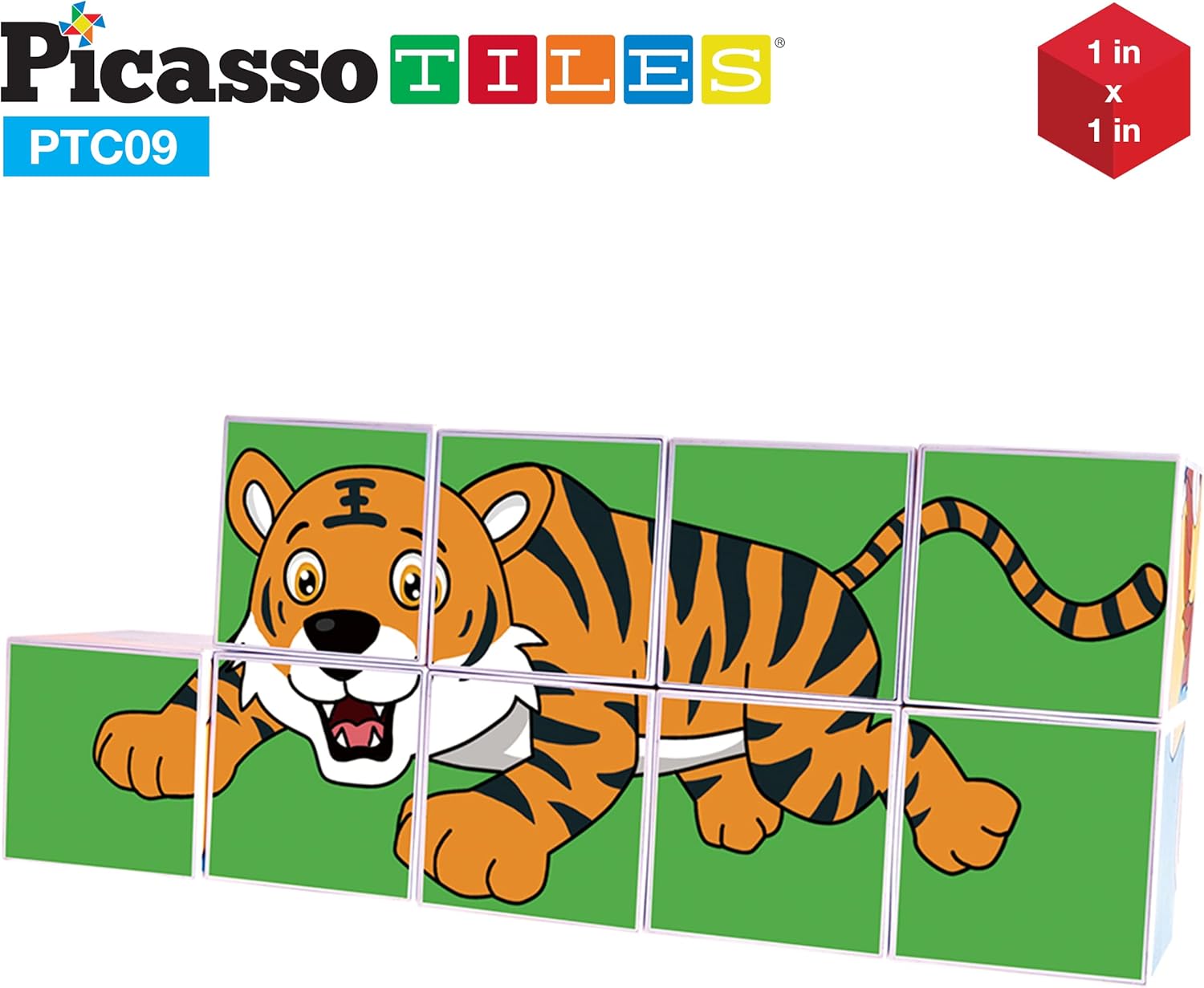 PicassoTiles Magnet Cube Winter Ice Themed Mix and Match Building Block Castle Construction Toy with 7 Magnetic Cubed Character Action Figures STEM Learning Education Sensory Pretend Play Age 3 PMC72Zoo