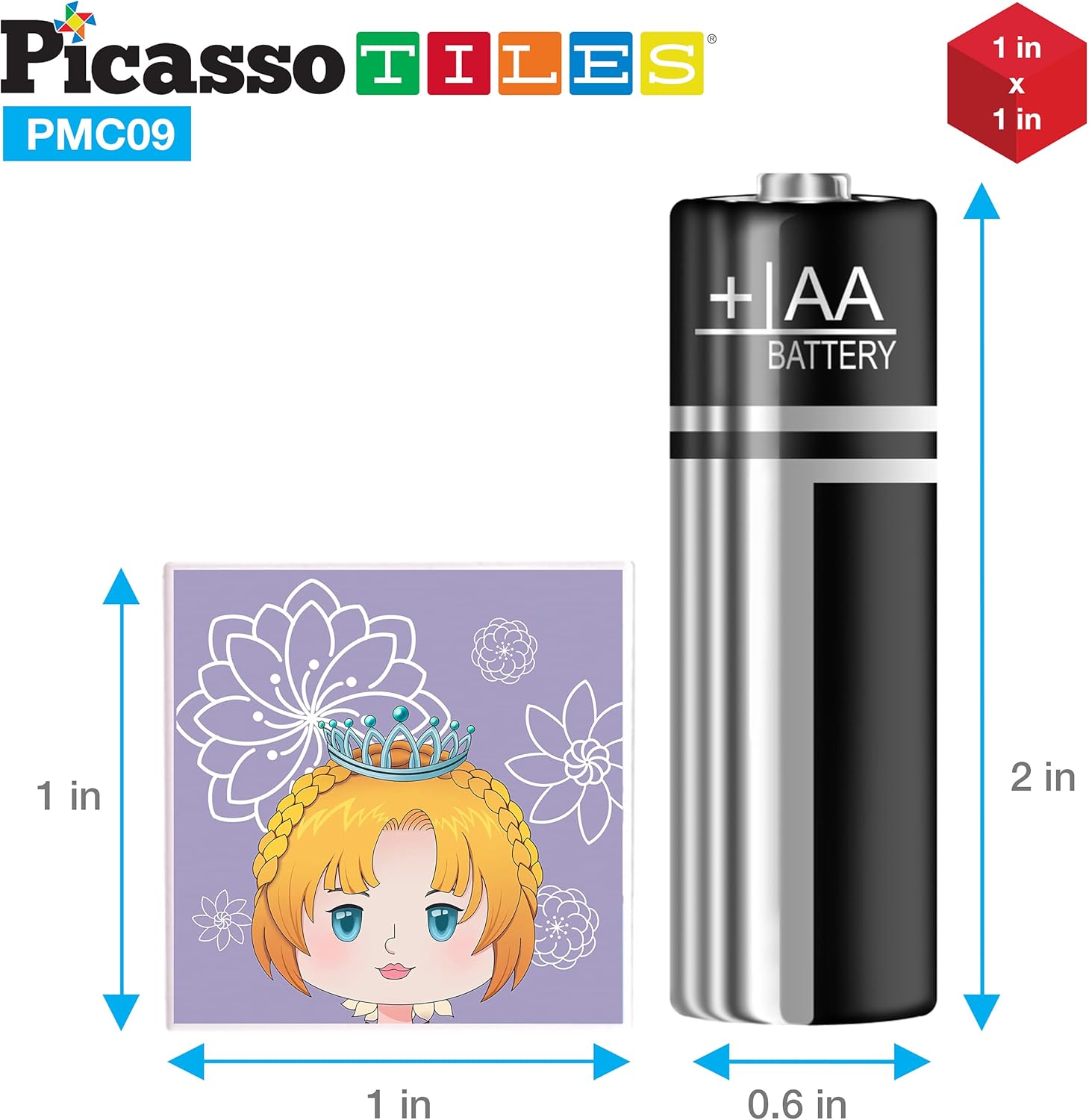 PicassoTiles Magnet Cube Winter Ice Themed Mix and Match Building Block Castle Construction Toy with 7 Magnetic Cubed Character Action Figures STEM Learning Education Sensory Pretend Play Age 3 PMC72Kid