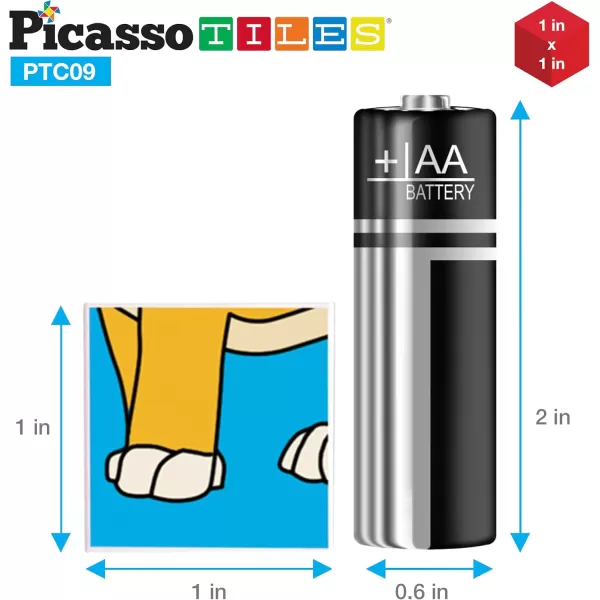 PicassoTiles Magnet Cube Winter Ice Themed Mix and Match Building Block Castle Construction Toy with 7 Magnetic Cubed Character Action Figures STEM Learning Education Sensory Pretend Play Age 3 PMC72Zoo