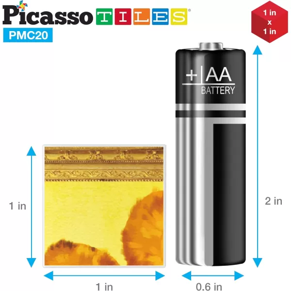 PicassoTiles Magnet Cube Winter Ice Themed Mix and Match Building Block Castle Construction Toy with 7 Magnetic Cubed Character Action Figures STEM Learning Education Sensory Pretend Play Age 3 PMC72Art