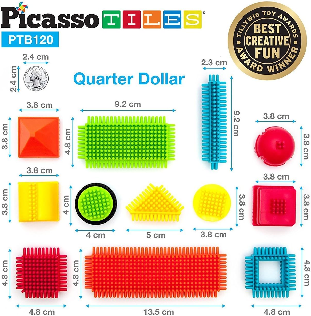 imagePicasso Toys Hedgehog Blocks 4 Family Action Character Figures Toddler Toy Construction Building Tile Block Expansion Pack Educational Addon STEM Learning Smart Game Kit Toys Pretend Playset Age 3120 pcs