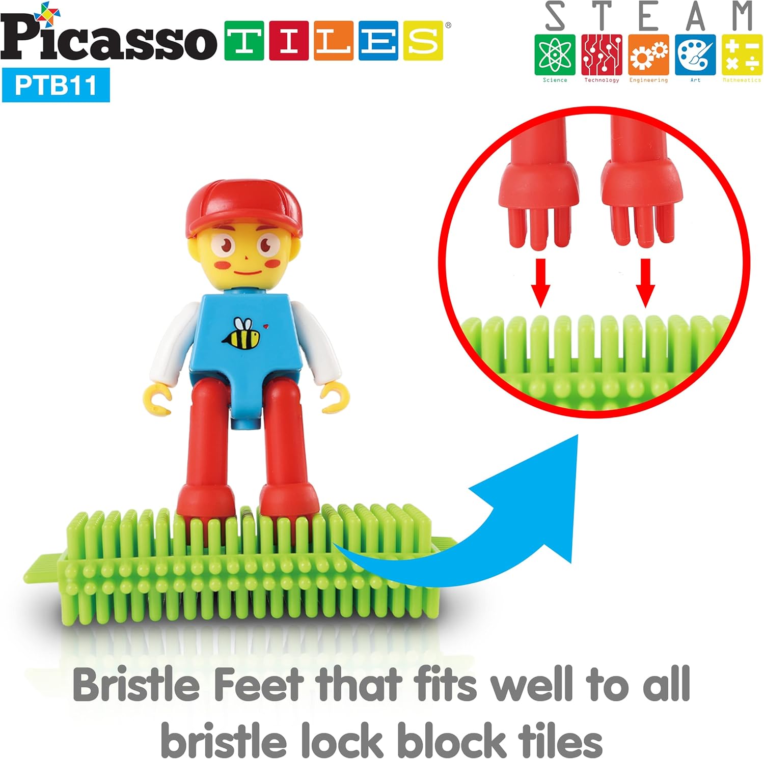 imagePicassoTiles 120PC Hedgehog Interlock Building Block  4 Family People Action Figures Expansion Set STEAM Learning ampamp Educational Playset for Preschool and Kindergarten Kids Pretend Play Toy for Kids