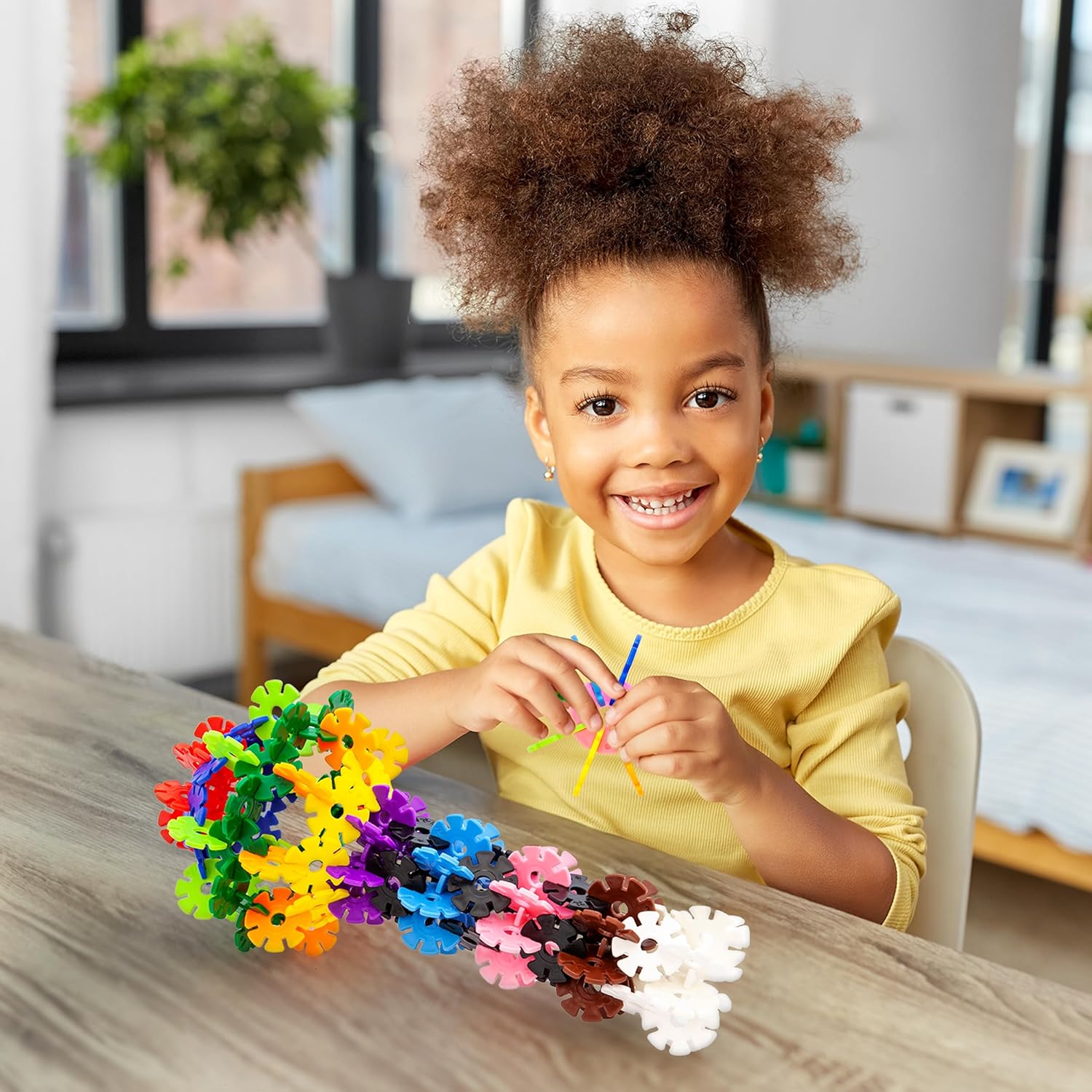 imagePicassoTiles Building Chip Interlocking Disc Construction Blocks in Green Color STEM Learning Early Education Toy Engineering Playset Child Brain Development for Toddlers Girls Boys Kids Age 3 PTF108Orange Color