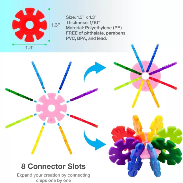 imagePicassoTiles Building Chip Interlocking Disc Construction Blocks in Green Color STEM Learning Early Education Toy Engineering Playset Child Brain Development for Toddlers Girls Boys Kids Age 3 PTF108Red Color