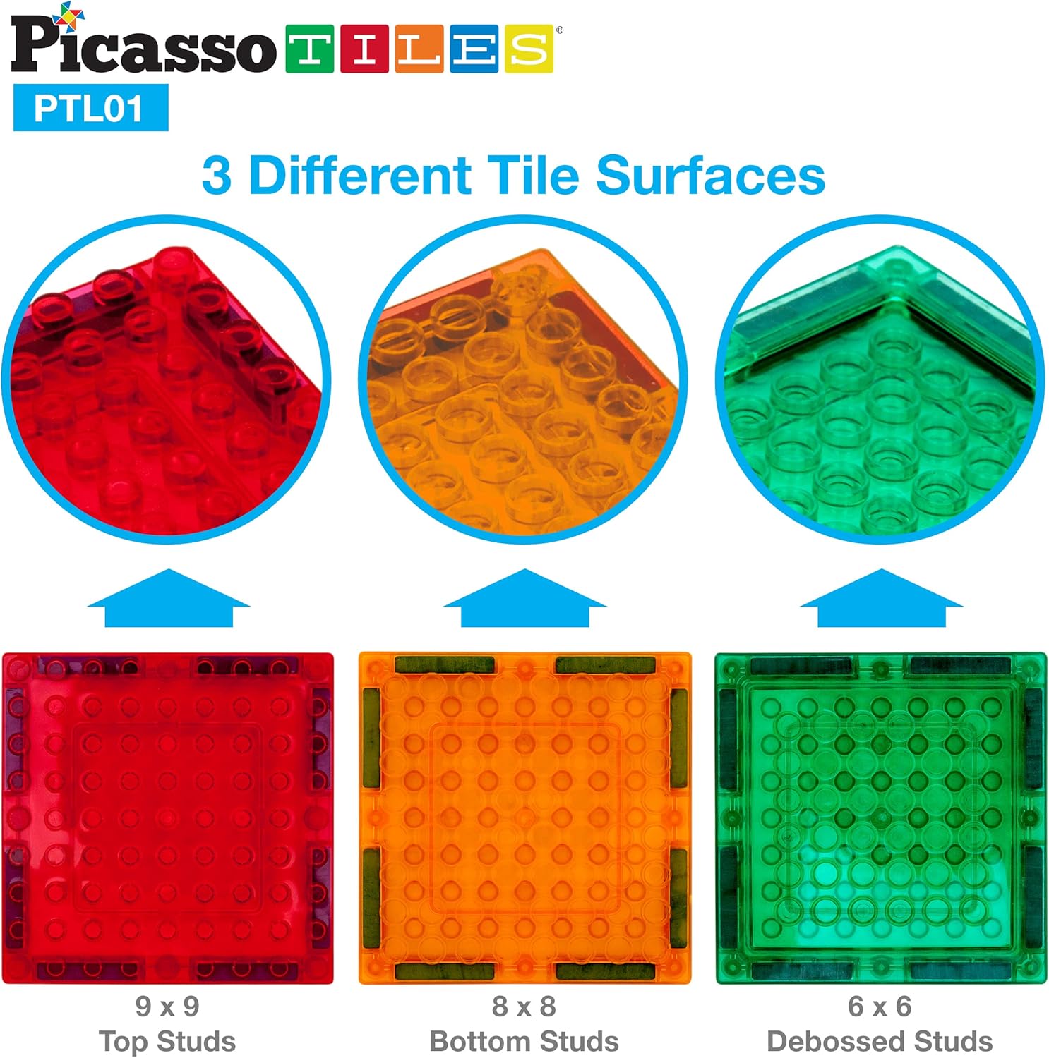 imagePicassoTiles Magnet Tile Building Brick Blocks Military Combat Force Theme Magnetic Tiles Construction Block Playset 4 Character Action Figures with Weapons Interlocking Bricks STEM Toy Ages 3 PTL1812pc addon1