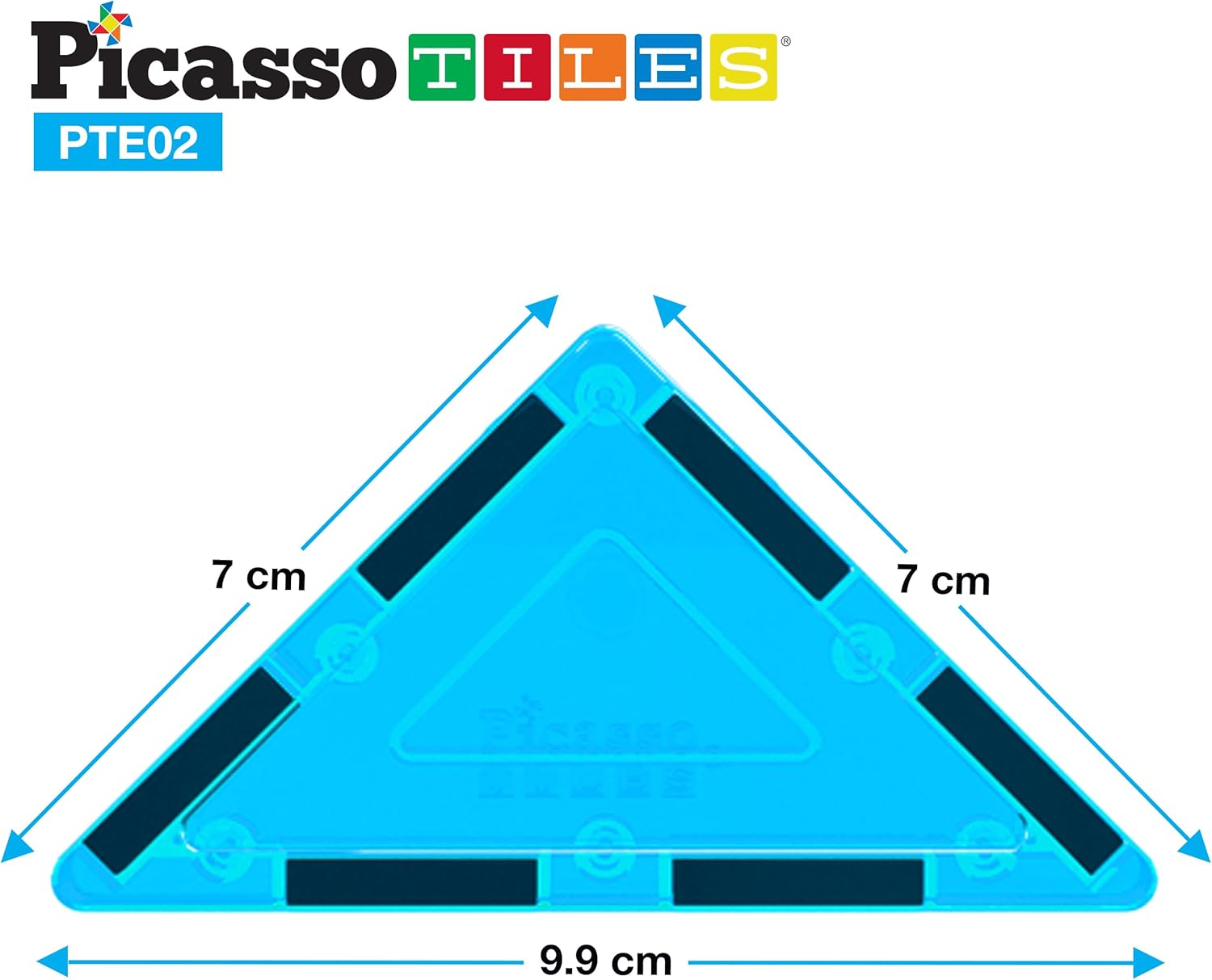 imagePicassoTiles Magnetic Building Block Set Equilateral Triangle Magnet Tiles Construction Toy STEM Learning Kit Educational Playboards Pretend Play Stacking Blocks Child Brain Development PTE0112Pc R Triangle