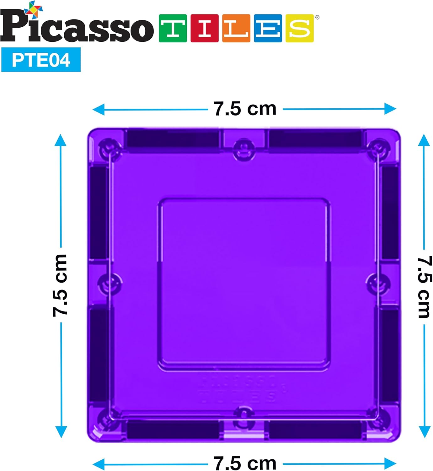 imagePicassoTiles Magnetic Building Block Set Equilateral Triangle Magnet Tiles Construction Toy STEM Learning Kit Educational Playboards Pretend Play Stacking Blocks Child Brain Development PTE0112Pc Square